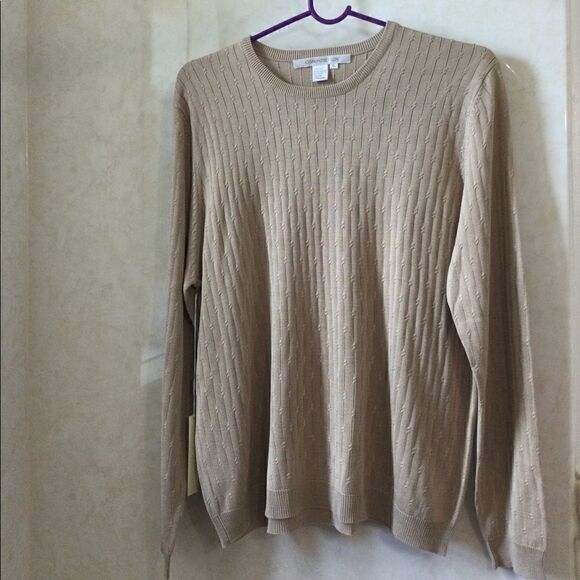 NWT XL SILK camel sweater - Picture 3 of 4